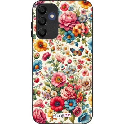 Coque Samsung Galaxy A16 - Silicone rigide noir Spring 25 printemps fleuri