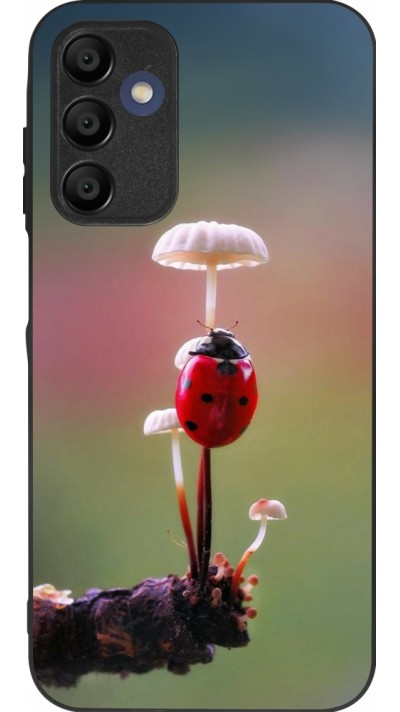 Coque Samsung Galaxy A16 - Silicone rigide noir Ladybird on a mushroom 2026