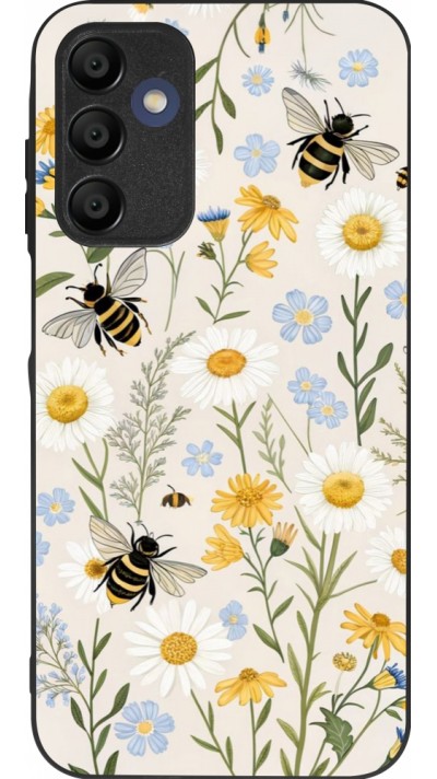 Coque Samsung Galaxy A16 - Silicone rigide noir Pattern bees 2026