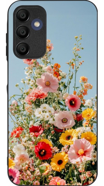 Coque Samsung Galaxy A16 - Silicone rigide noir Spring flowers 2026