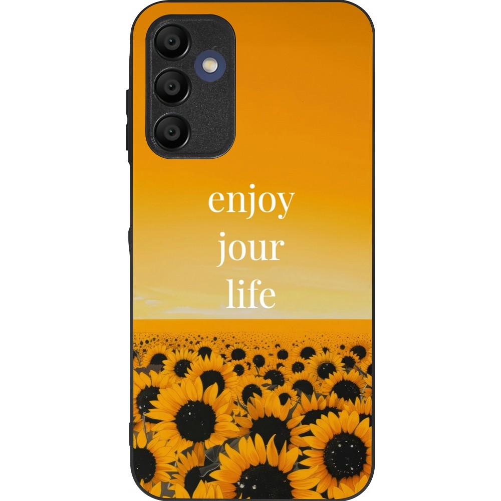 Coque Samsung Galaxy A16 - Silicone rigide noir Summer 2025 Enjoy your life