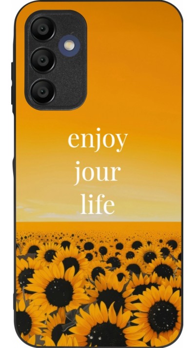 Coque Samsung Galaxy A16 - Silicone rigide noir Summer 2025 Enjoy your life