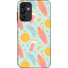 Coque Samsung Galaxy A16 - Silicone rigide noir Summer 2025 Pattern citron