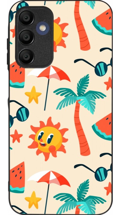 Coque Samsung Galaxy A16 - Silicone rigide noir Summer 2025 Pattern soleil