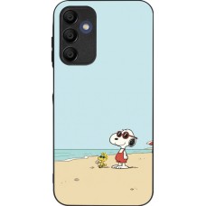Samsung Galaxy A16 Case Hülle - Silikon schwarz Snoopy on the beach Summer 2026