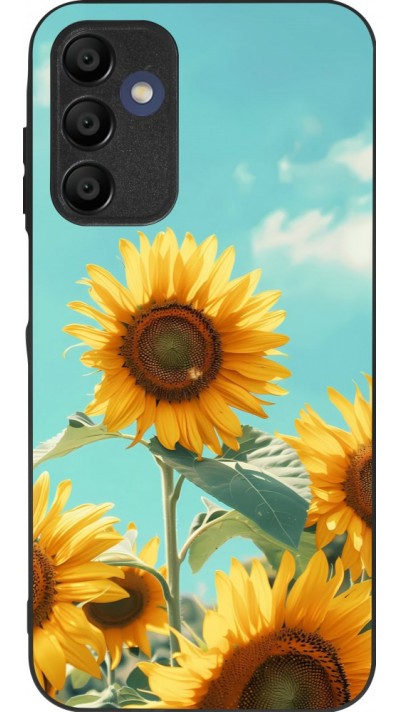 Samsung Galaxy A16 Case Hülle - Silikon schwarz Sunflowers Summer 2026