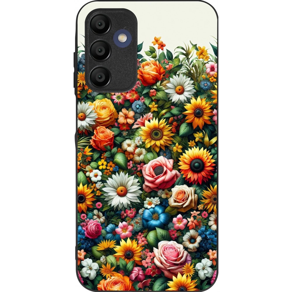 Coque Samsung Galaxy A16 - Silicone rigide noir Summer Floral Pattern