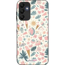 Samsung Galaxy A16 Case Hülle - Silikon schwarz Sommer Pink Muster