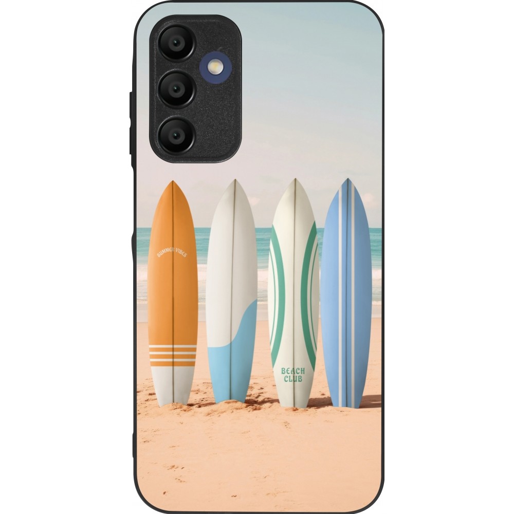 Coque Samsung Galaxy A16 - Silicone rigide noir Summer surfboard 2025
