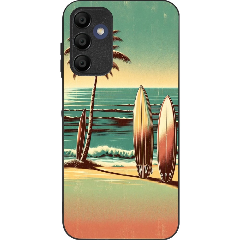 Samsung Galaxy A16 Case Hülle - Silikon schwarz Surf Paradise