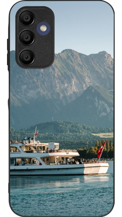 Coque Samsung Galaxy A16 - Silicone rigide noir Fête Nationale Suisse Bateau Leman