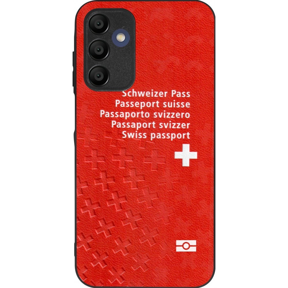 Coque Samsung Galaxy A16 - Silicone rigide noir Swiss Passport
