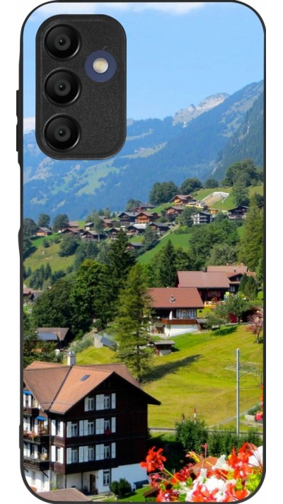 Coque Samsung Galaxy A16 - Silicone rigide noir Fête Nationale Suisse Paysage