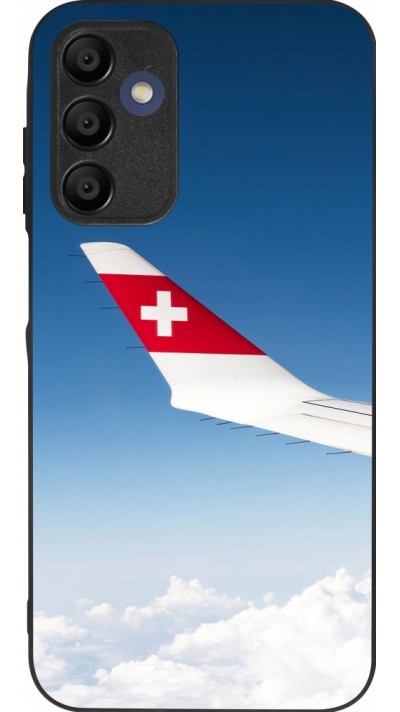 Coque Samsung Galaxy A16 - Silicone rigide noir Fête Nationale Suisse Sky Swiss Flag