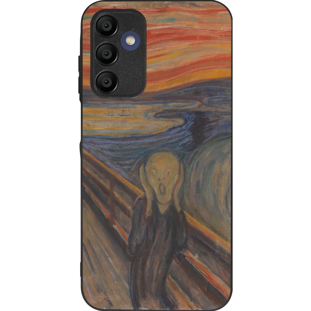 Coque Samsung Galaxy A16 - Silicone rigide noir Tableau art - Le Cri - Edvard Munch
