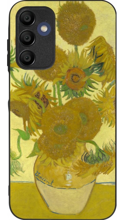 Coque Samsung Galaxy A16 - Silicone rigide noir Tableau art - Les Tournesols - Van Gogh