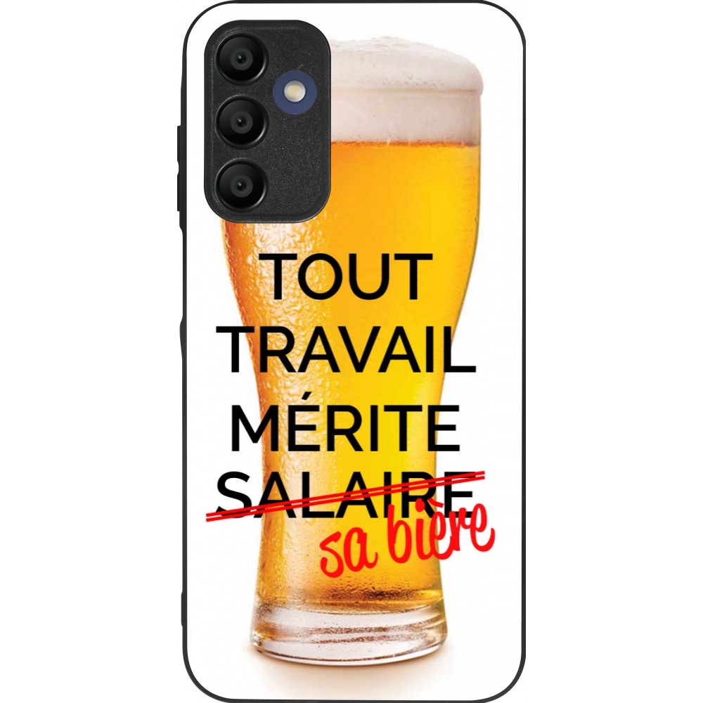 Samsung Galaxy A16 Case Hülle - Silikon schwarz Tout travail mérite sa bière