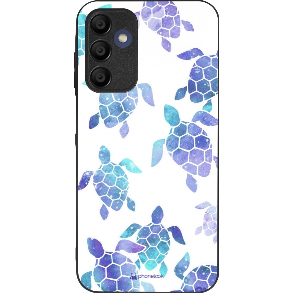 Samsung Galaxy A16 Case Hülle - Silikon schwarz Turtles pattern watercolor