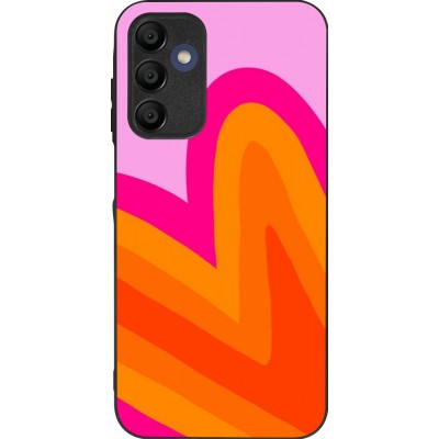 Coque Samsung Galaxy A16 - Silicone rigide noir Valentine 2024 heart gradient
