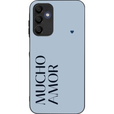 Coque Samsung Galaxy A16 - Silicone rigide noir Valentine 2024 mucho amor azul