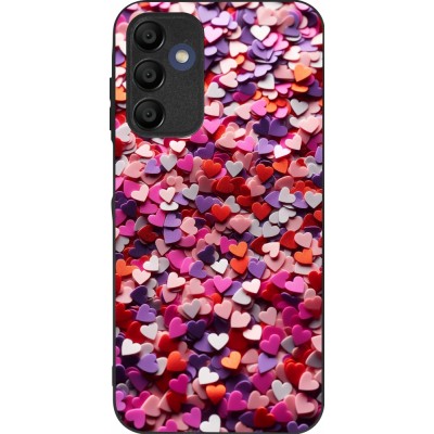 Coque Samsung Galaxy A16 - Silicone rigide noir Valentine 2025 Confetti