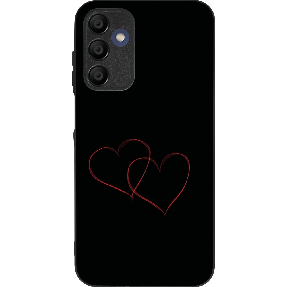 Coque Samsung Galaxy A16 - Silicone rigide noir Valentine 2023 attached heart