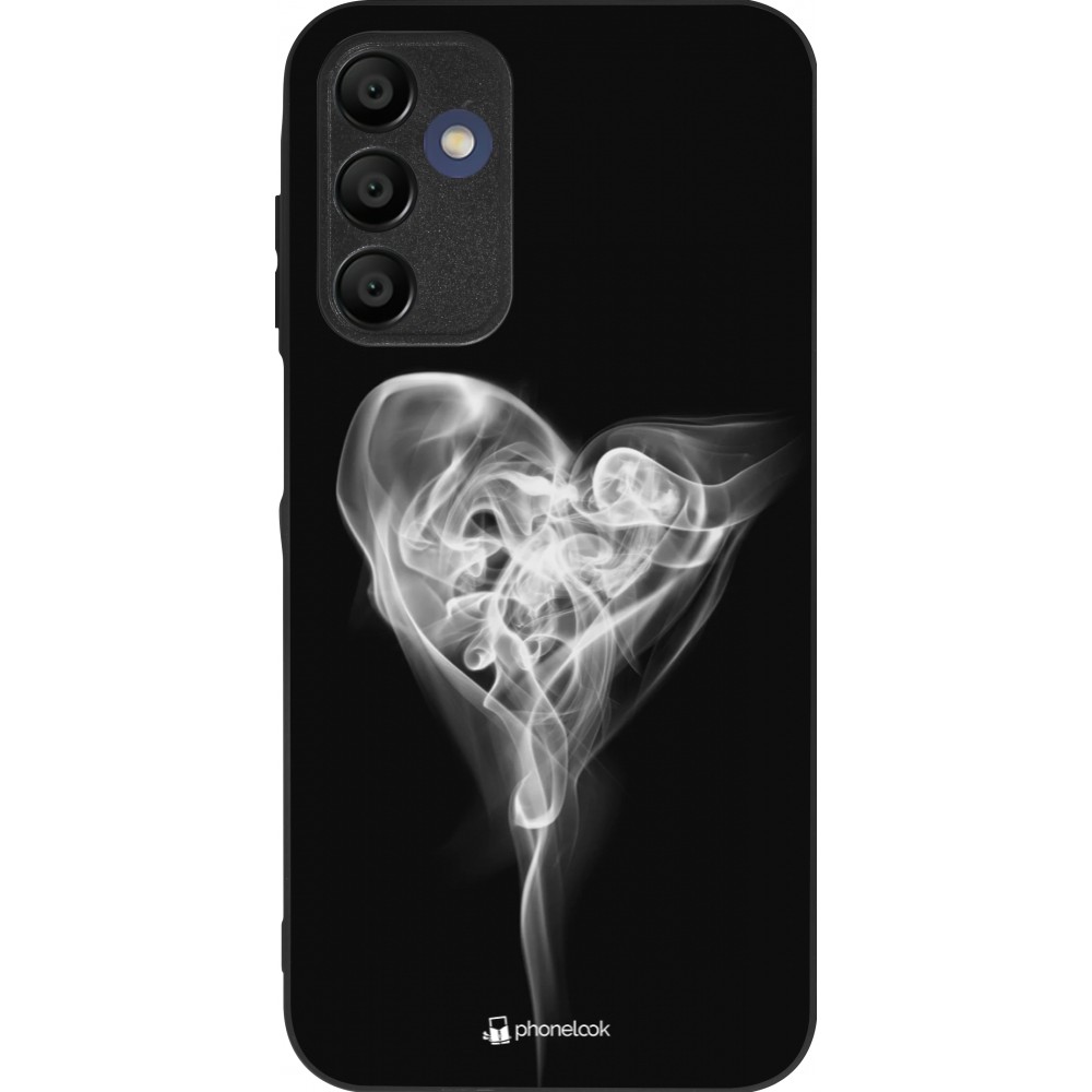 Coque Samsung Galaxy A16 - Silicone rigide noir Valentine 2022 Black Smoke