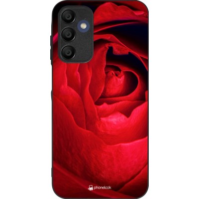 Samsung Galaxy A16 Case Hülle - Silikon schwarz Valentine 2022 Rose