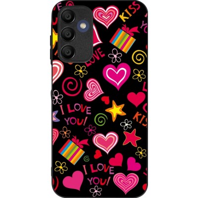 Samsung Galaxy A16 Case Hülle - Silikon schwarz Valentine 2023 love symbols