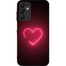 Coque Samsung Galaxy A16 - Silicone rigide noir Valentine 2023 single neon heart