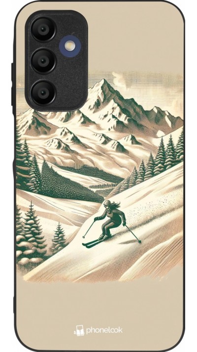 Coque Samsung Galaxy A16 - Silicone rigide noir Vintage Ski Mountain