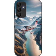 Samsung Galaxy A16 Case Hülle - Silikon schwarz Schweizer Alpenflug