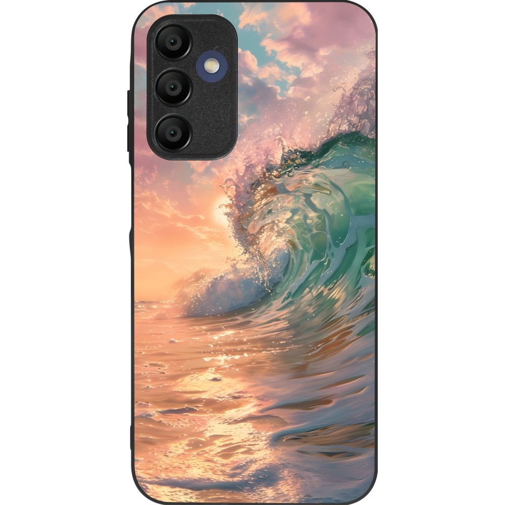 Coque Samsung Galaxy A16 - Silicone rigide noir Wave Sunset