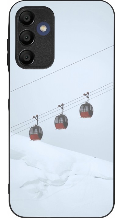 Coque Samsung Galaxy A16 - Silicone rigide noir Winter 22 ski lift
