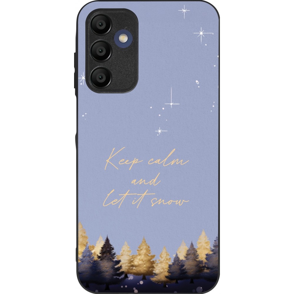 Samsung Galaxy A16 Case Hülle - Silikon schwarz Winter 25 Winter illustration of trees