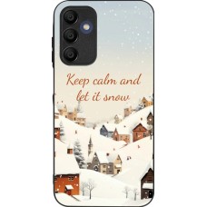 Coque Samsung Galaxy A16 - Silicone rigide noir Winter 25 Winter Keep calm and let it snow