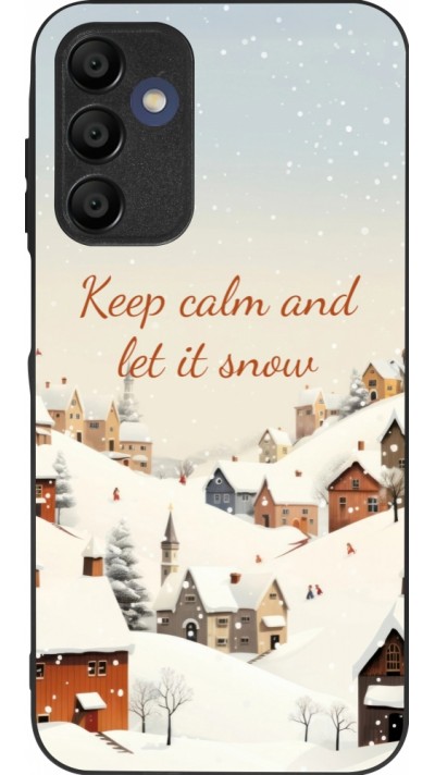 Samsung Galaxy A16 Case Hülle - Silikon schwarz Winter 25 Winter Keep calm and let it snow