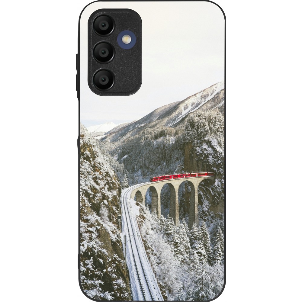 Samsung Galaxy A16 Case Hülle - Silikon schwarz Winter 25 Winter polar express