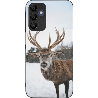 Coque Samsung Galaxy A16 - Silicone rigide noir Winter 25 Winter reindeer