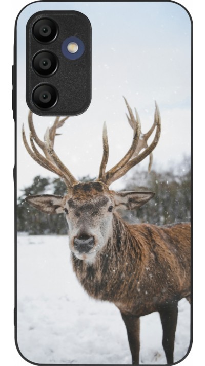 Samsung Galaxy A16 Case Hülle - Silikon schwarz Winter 25 Winter reindeer