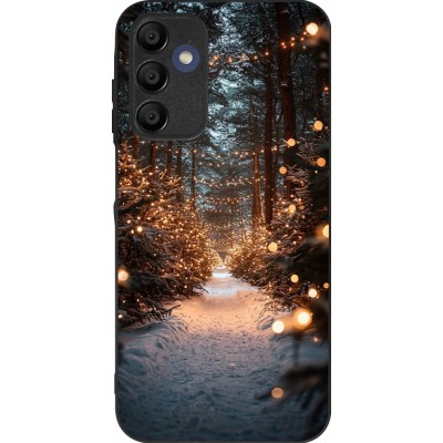 Coque Samsung Galaxy A16 - Silicone rigide noir Winter 25 Winter snowy road