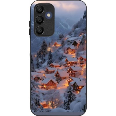 Samsung Galaxy A16 Case Hülle - Silikon schwarz Winter 25 Winter snowy village