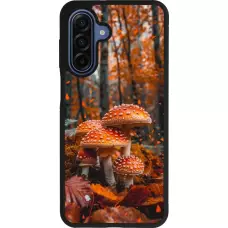 Coque Samsung Galaxy A17 - Silicone rigide noir Autumn 26 Mushrooms in the woods