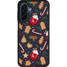 Coque Samsung Galaxy A17 - Silicone rigide noir Christmas 25 Pattern Gingerbread House