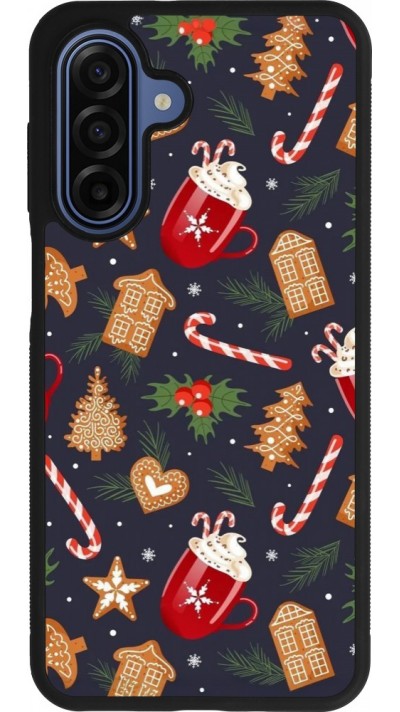 Samsung Galaxy A17 Case Hülle - Silikon schwarz Christmas 25 Pattern Gingerbread House