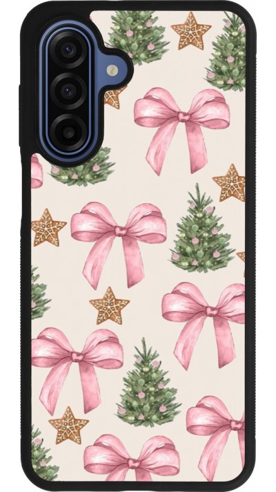 Samsung Galaxy A17 Case Hülle - Silikon schwarz Christmas 25 Vintage Ribbons