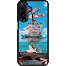 Samsung Galaxy A17 Case Hülle - Silikon schwarz Cool Cities Directions