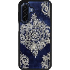 Samsung Galaxy A17 Case Hülle - Silikon schwarz Cream Flower Moroccan