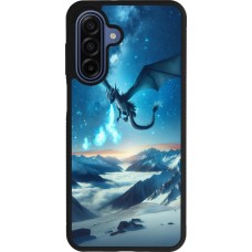 Samsung Galaxy A17 Case Hülle - Silikon schwarz Drache nächtliche Berg