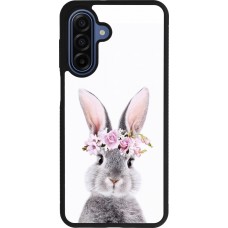 Samsung Galaxy A17 Case Hülle - Silikon schwarz Easter 2023 flower bunny